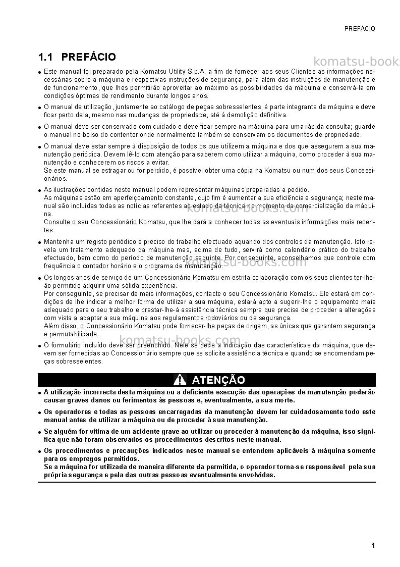 Komatsu ck25-1ita Manual de operação capa Página 3 Komatsu ck25-1ita Manual de operação capa Página 3