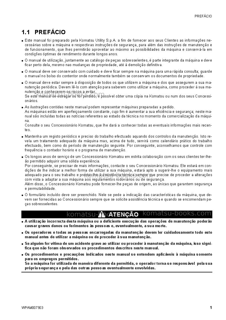 Komatsu ck25-1ita Manual de operação capa Página 3