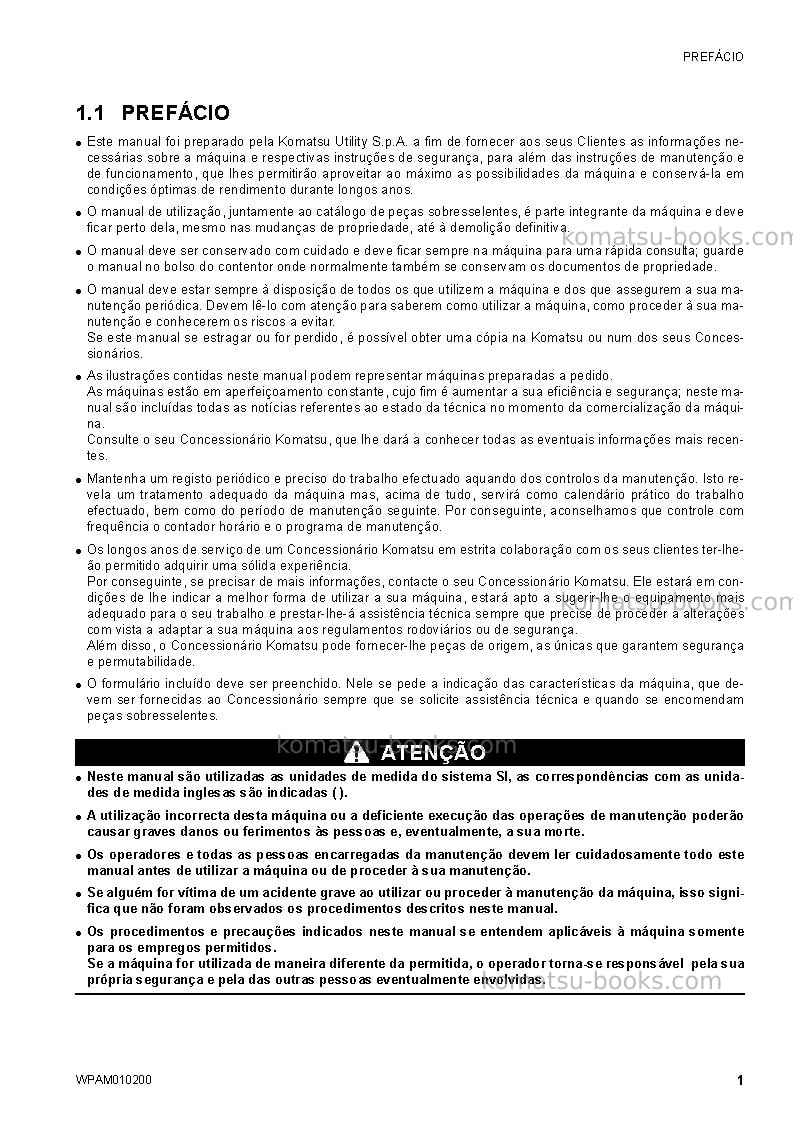 Komatsu sk510-5ita Manual de operação capa Página 3 Komatsu sk510-5ita Manual de operação capa Página 3