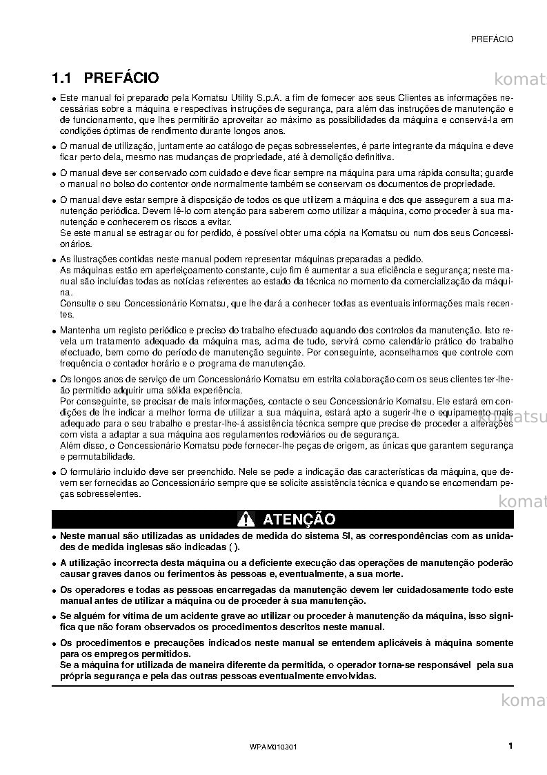 Komatsu sk714-5ita-/ Manual de operação capa Página 3 Komatsu sk714-5ita-/ Manual de operação capa Página 3