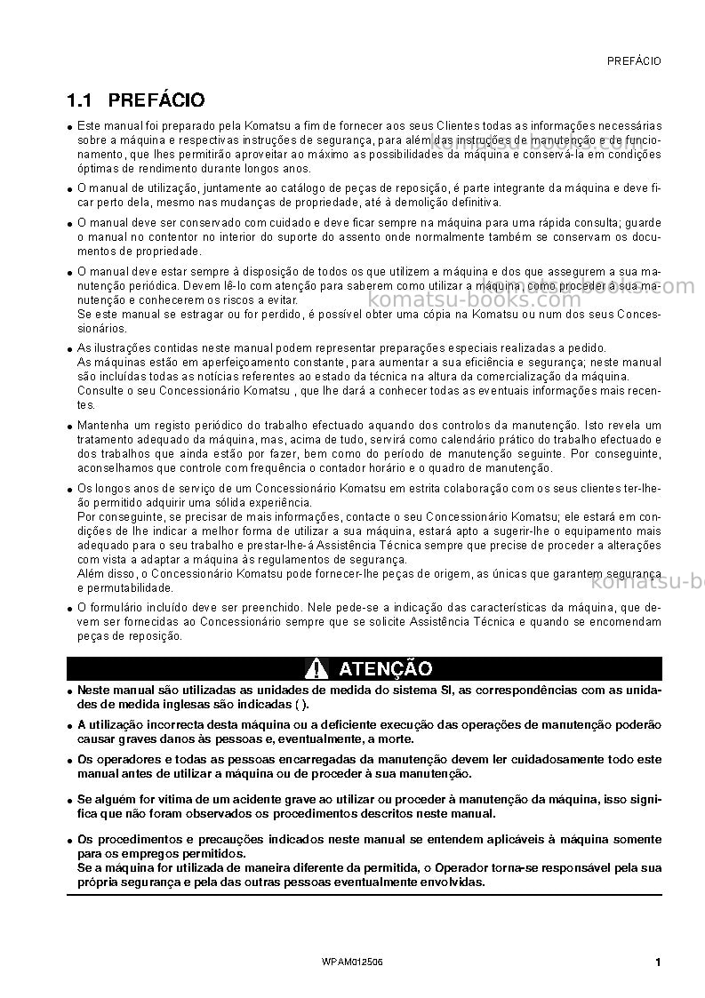 Komatsu pc26mr-3ita Manual de operação capa Página 3