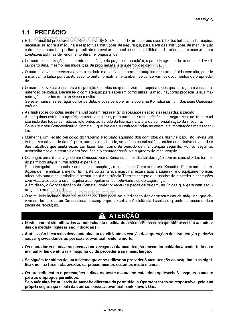Komatsu pc80mr-3ita Manual de operação capa Página 3