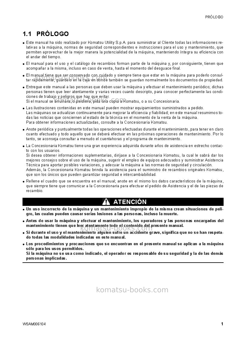 Komatsu ck20-1ita Manual de operación cover Page 3