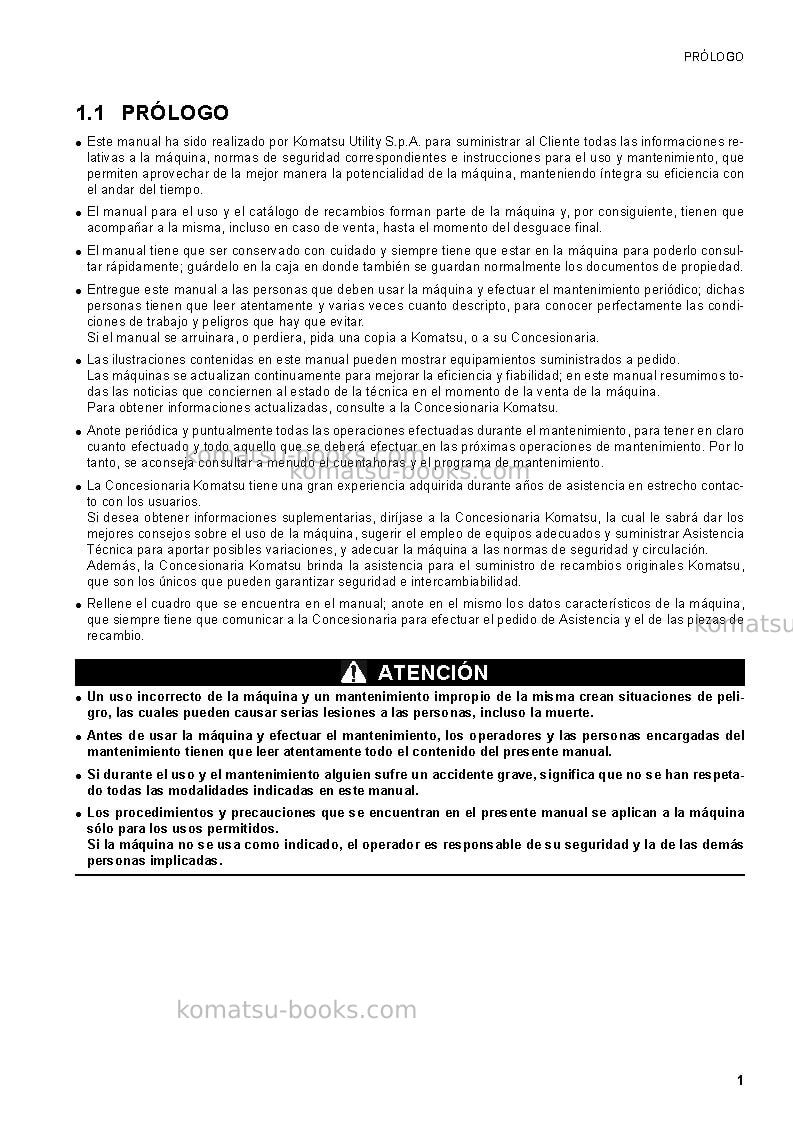 Komatsu ck25-1ita Manual de operación cover Page 3 Komatsu ck25-1ita Manual de operación cover Page 3