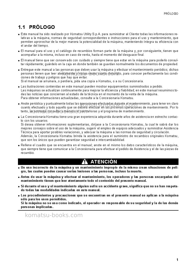 Komatsu ck35-1ita Manual de operación cover Page 3