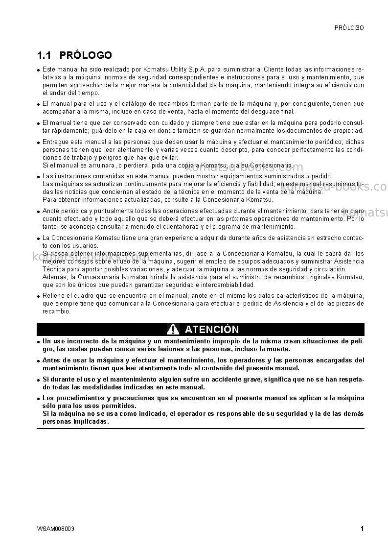 Komatsu ck35-1ita Manual de operación cover Page 3
