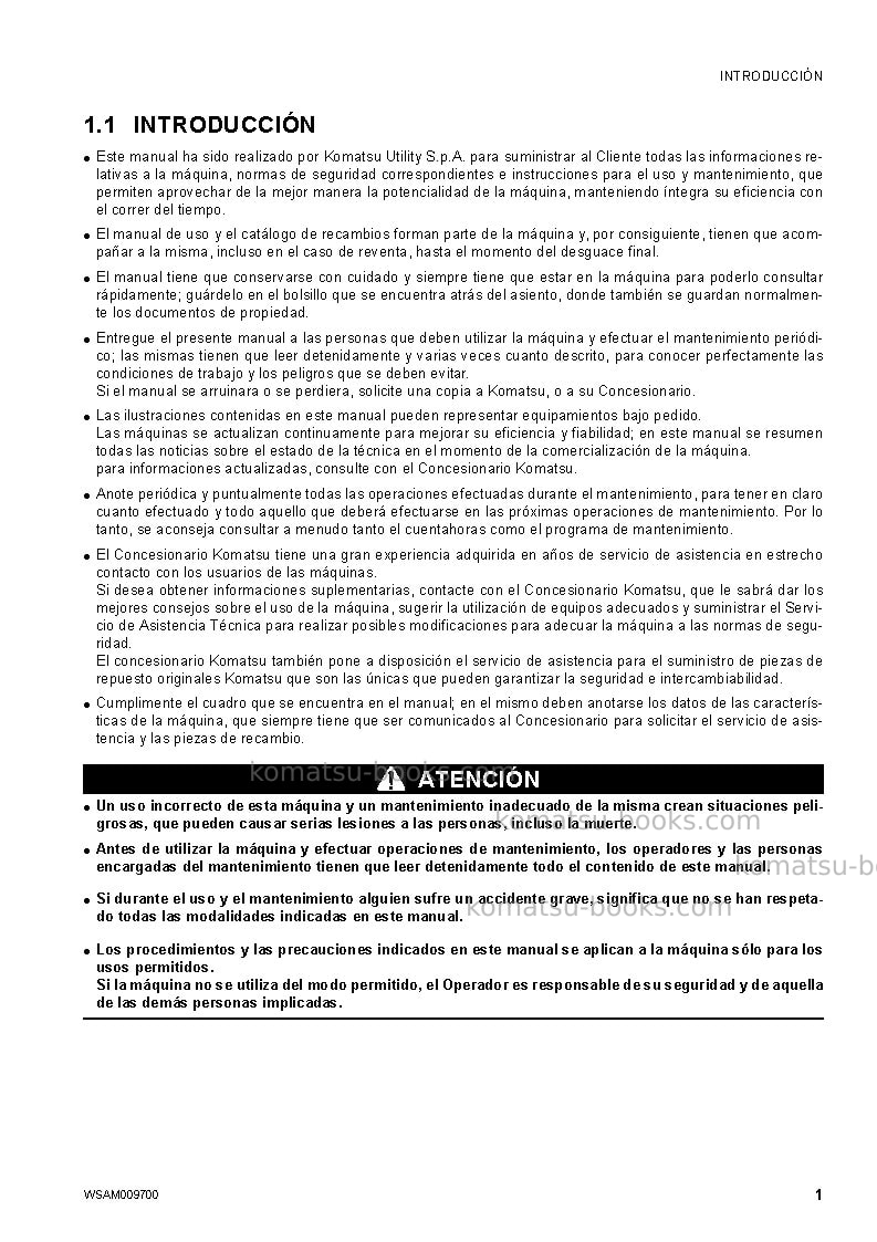 Komatsu pc80mr-3ita Manual de operación cover Page 3 Komatsu pc80mr-3ita Manual de operación cover Page 3