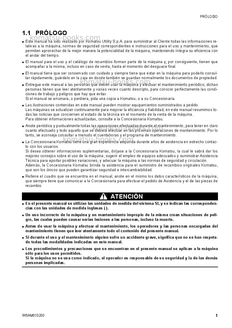 Komatsu sk510-5ita Manual de operación cover Page 3