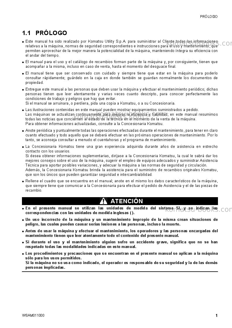 Komatsu ck20-1ita Manual de operación cover Page 3