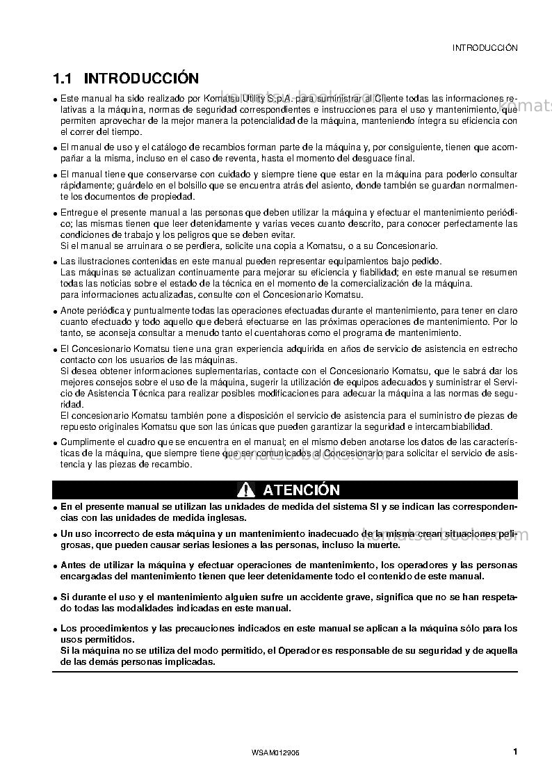 Komatsu pc80mr-3ita Manual de operación cover Page 3 Komatsu pc80mr-3ita Manual de operación cover Page 3
