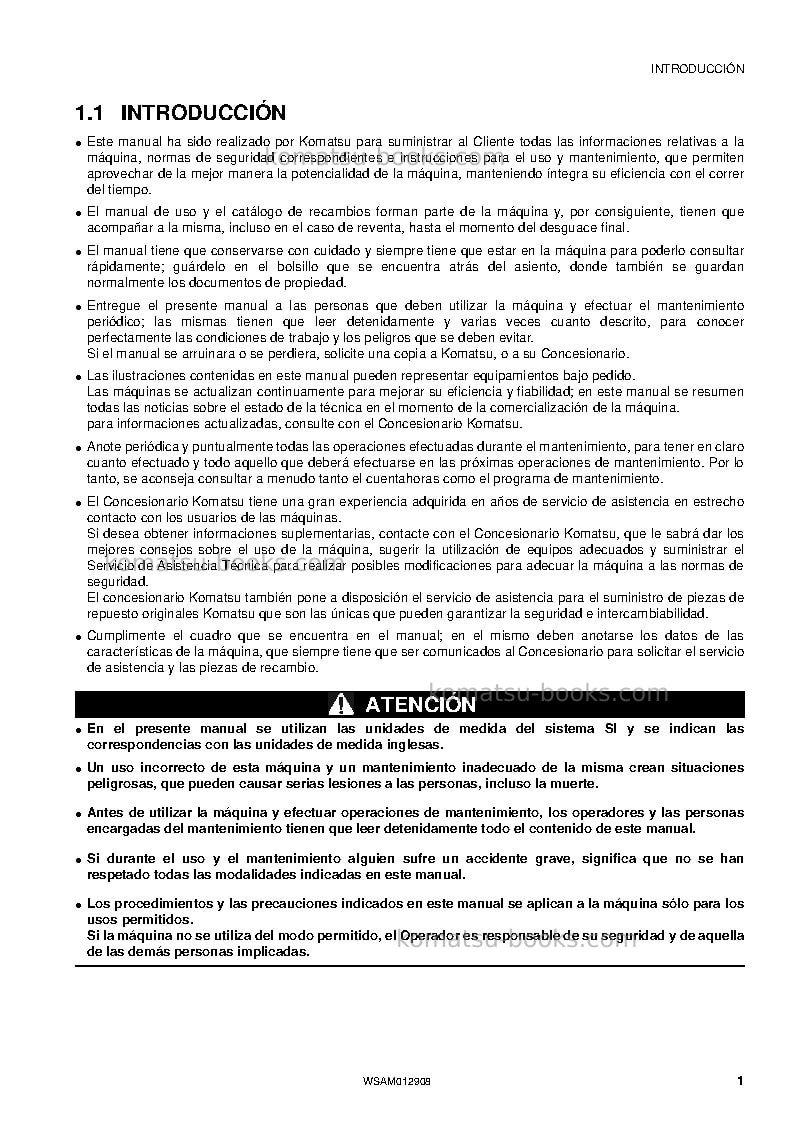 Komatsu pc80mr-3ita Manual de operación cover Page 3