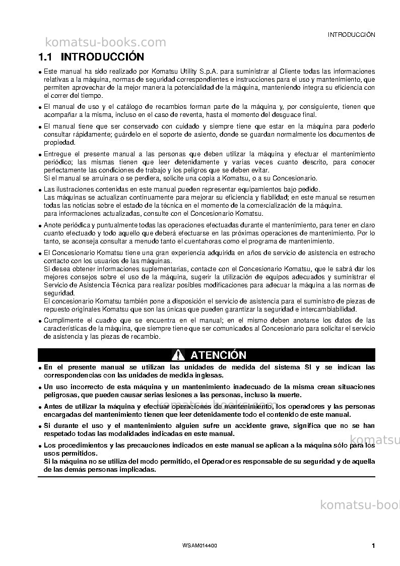 Komatsu pc55mr-3ita Manual de operación cover Page 3 Komatsu pc55mr-3ita Manual de operación cover Page 3