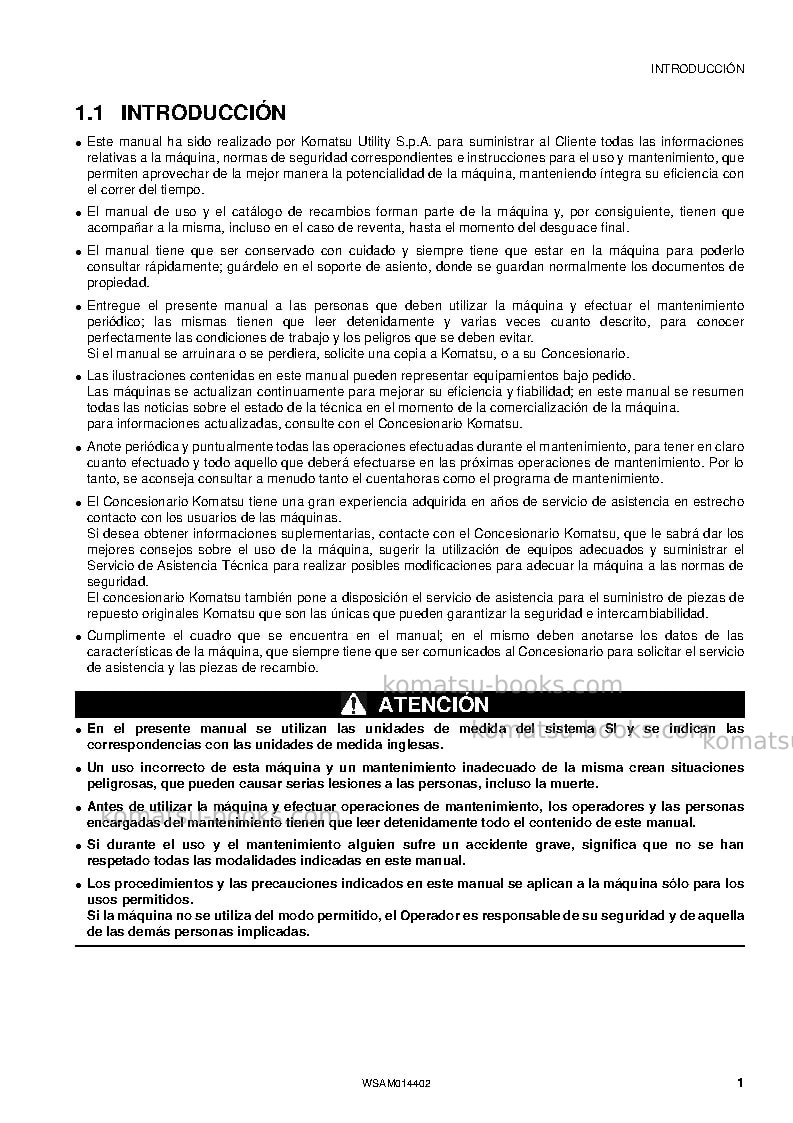 Komatsu pc55mr-3ita Manual de operación cover Page 3 Komatsu pc55mr-3ita Manual de operación cover Page 3