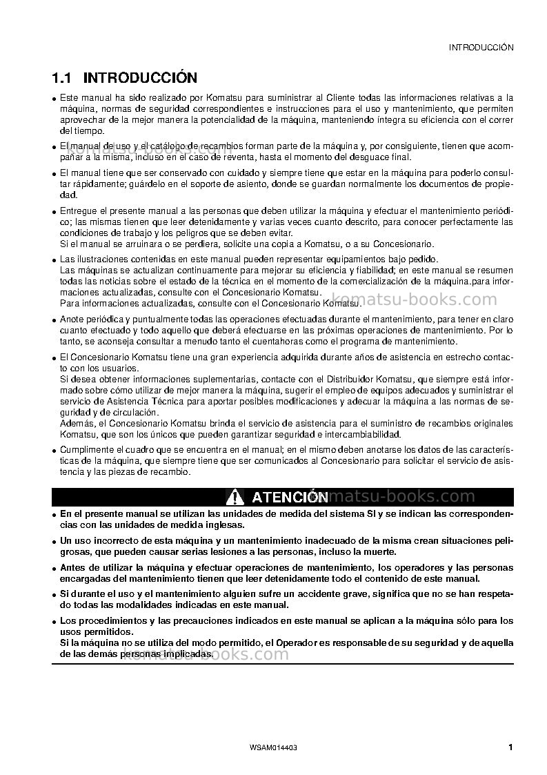 Komatsu pc55mr-3ita Manual de operación cover Page 3 Komatsu pc55mr-3ita Manual de operación cover Page 3
