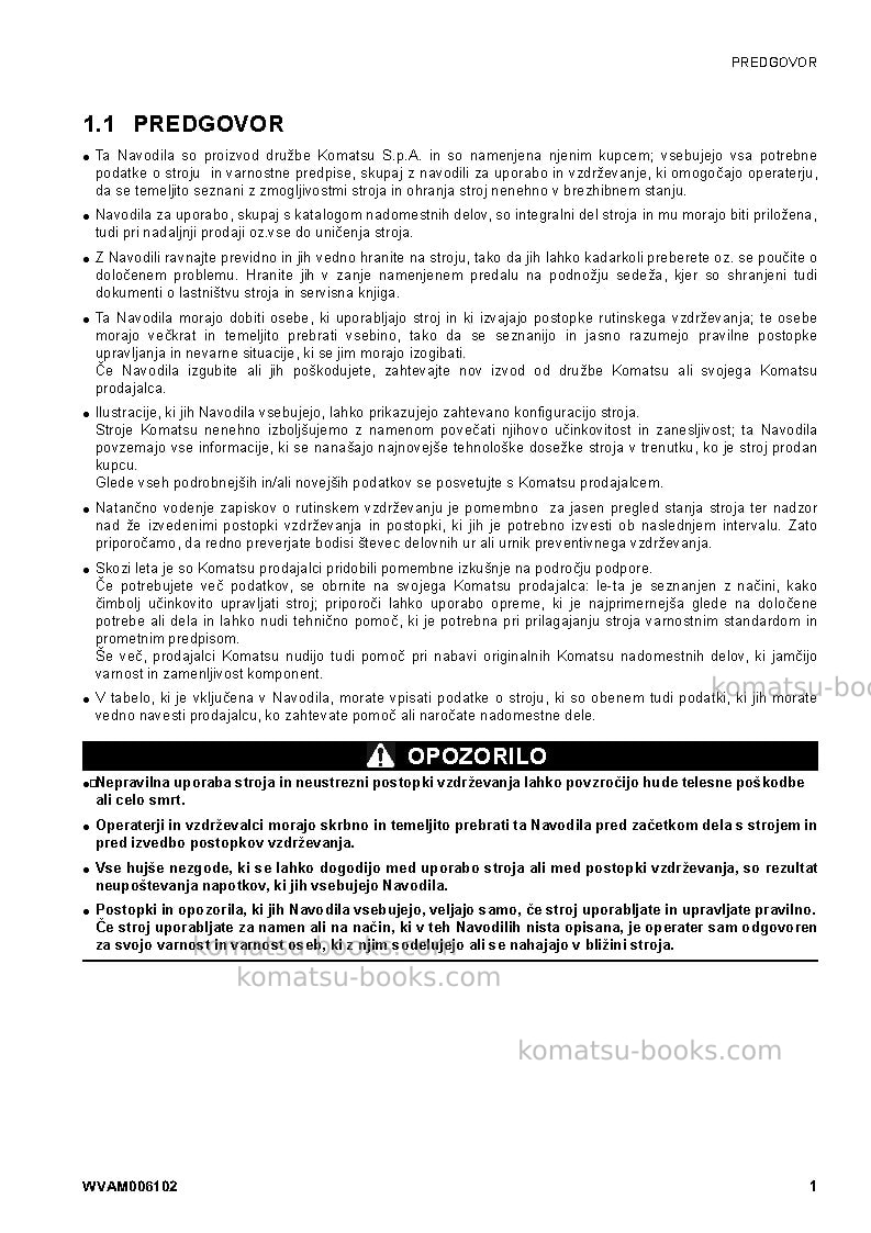 Komatsu ck20-1ita Operation manual cover Page 3 Komatsu ck20-1ita Operation manual cover Page 3