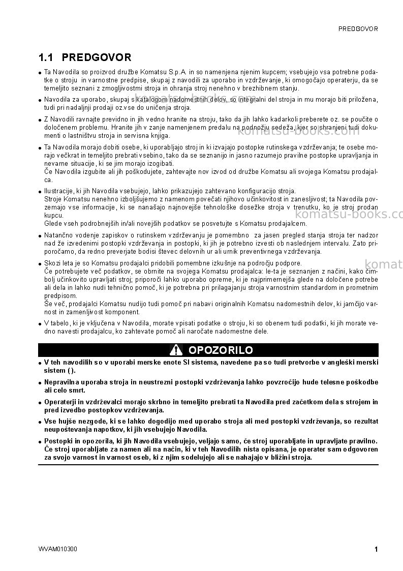 Komatsu sk714-5ita-/ Operation manual cover Page 3