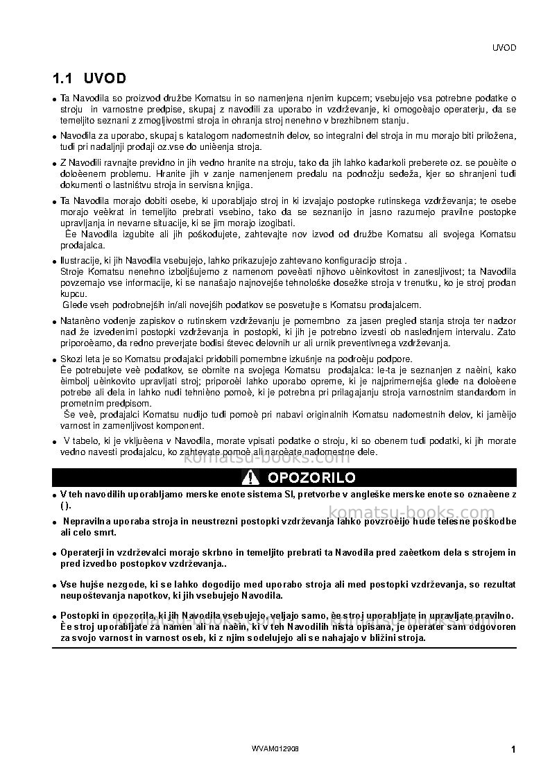 Komatsu pc80mr-3ita Operation manual cover Page 3 Komatsu pc80mr-3ita Operation manual cover Page 3