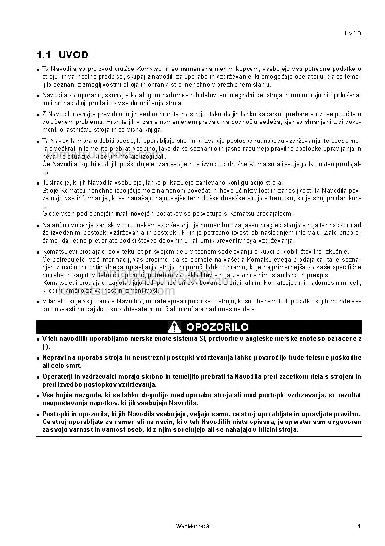Komatsu pc55mr-3ita Operation manual cover Page 3 Komatsu pc55mr-3ita Operation manual cover Page 3
