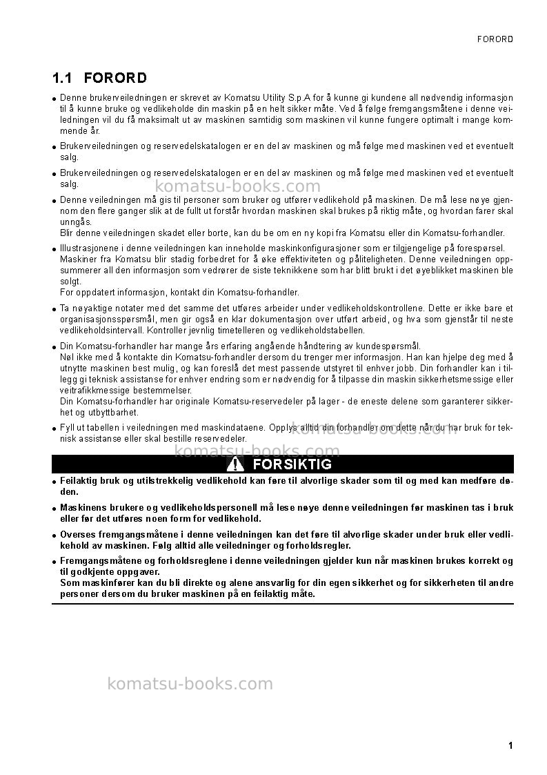 Komatsu sk510-5ita Operation manual cover Page 3