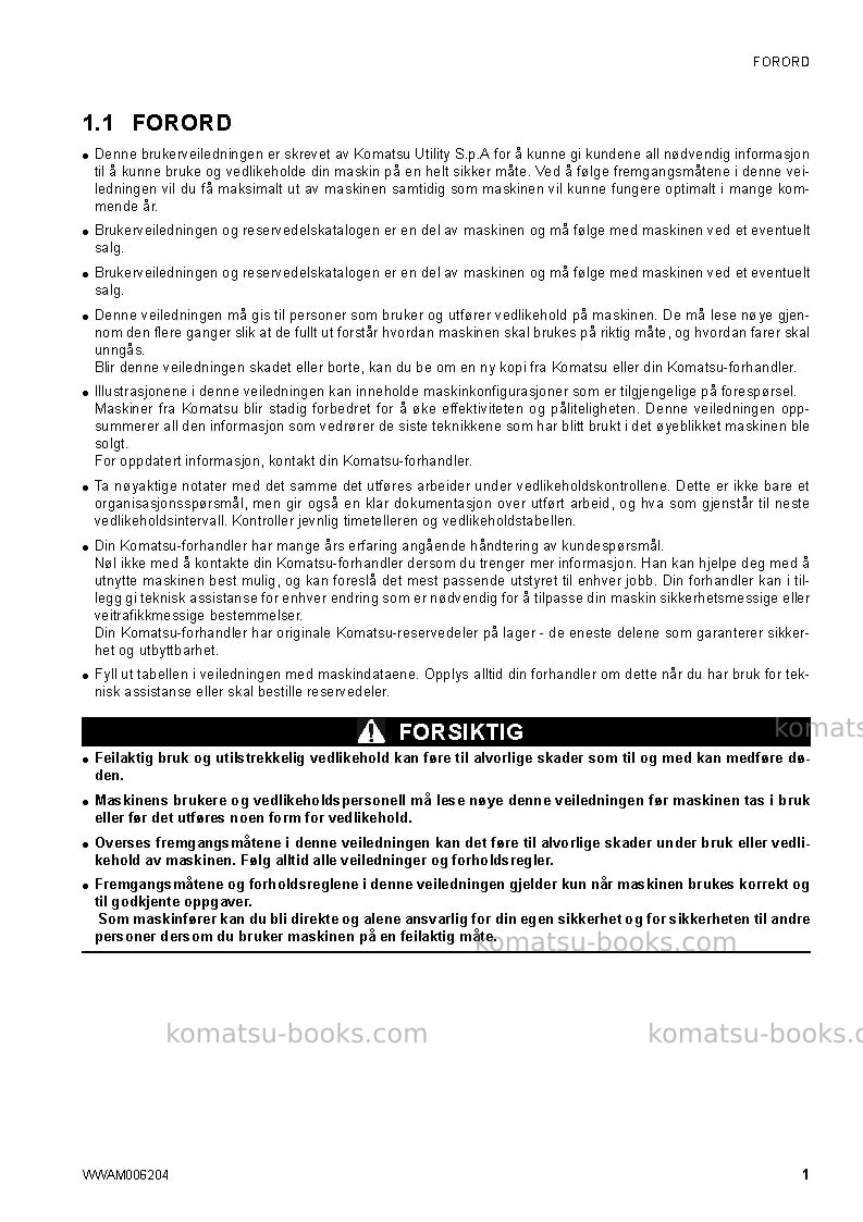Komatsu ck30-1ita Operation manual cover Page 3 Komatsu ck30-1ita Operation manual cover Page 3