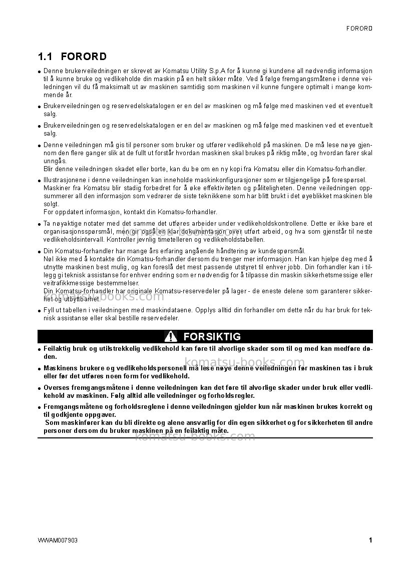 Komatsu ck25-1ita Operation manual cover Page 3 Komatsu ck25-1ita Operation manual cover Page 3