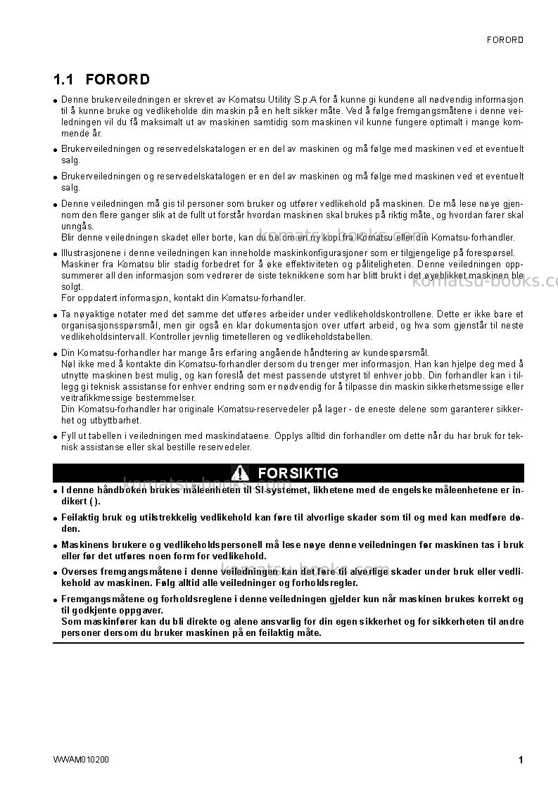 Komatsu sk510-5ita Operation manual cover Page 3