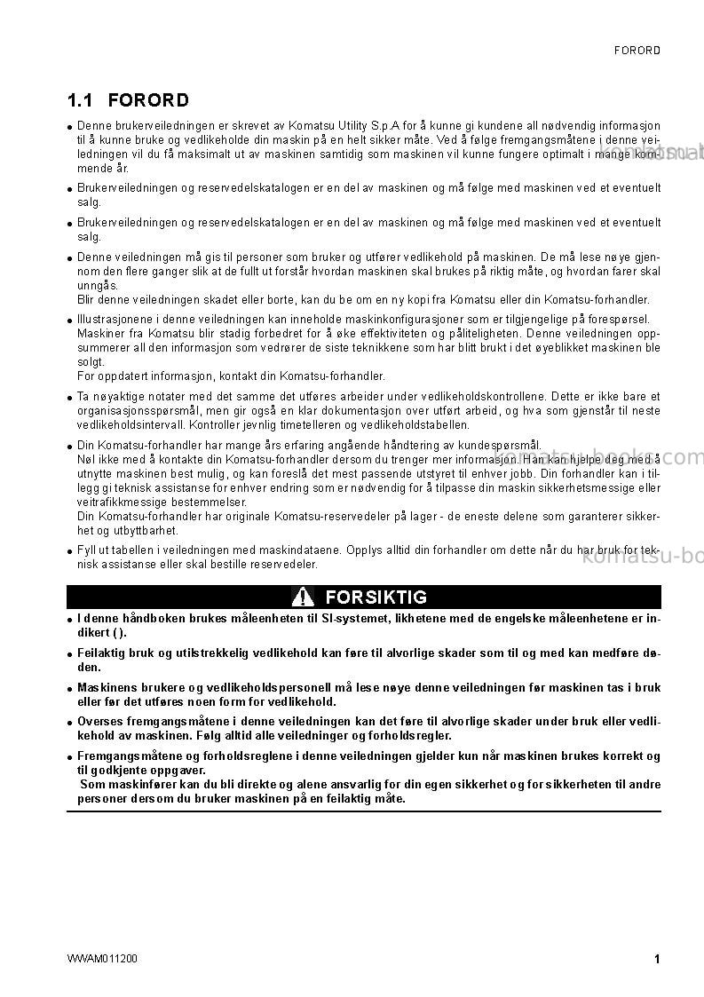 Komatsu ck30-1ita Operation manual cover Page 3