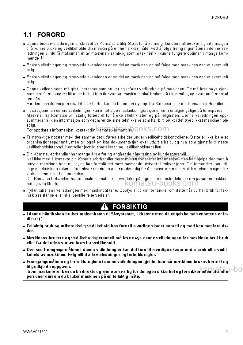 Komatsu ck35-1ita Operation manual cover Page 3 Komatsu ck35-1ita Operation manual cover Page 3