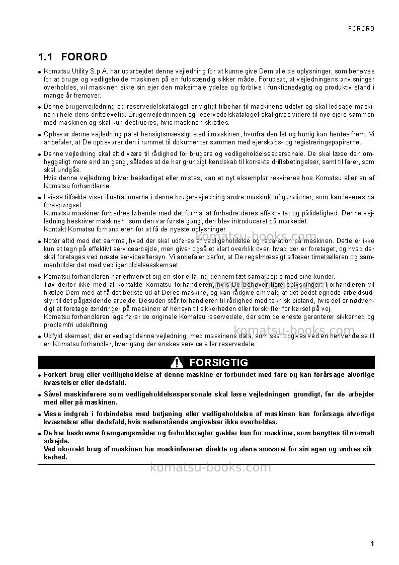 Komatsu ck20-1ita Operation manual cover Page 3 Komatsu ck20-1ita Operation manual cover Page 3