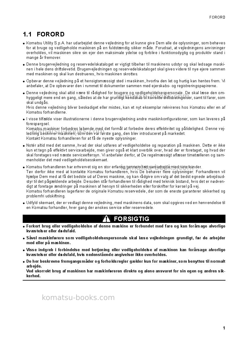 Komatsu ck30-1ita Operation manual cover Page 3