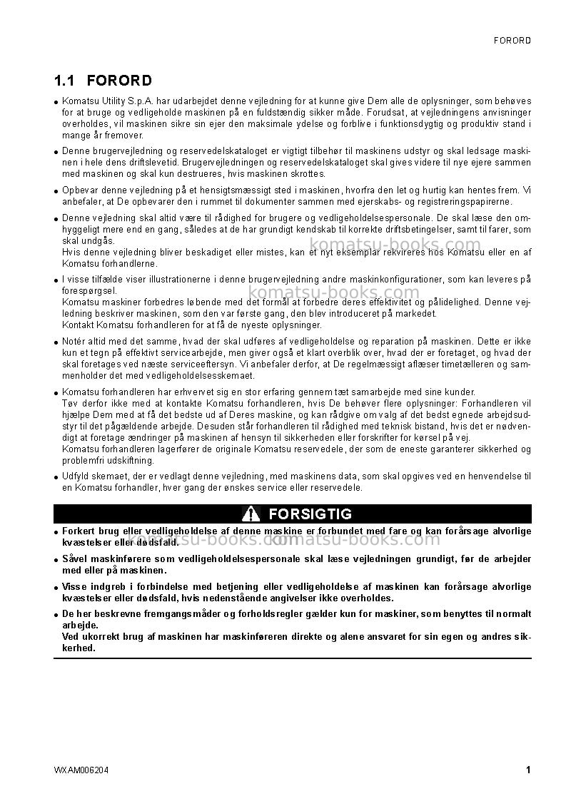 Komatsu ck30-1ita Operation manual cover Page 3 Komatsu ck30-1ita Operation manual cover Page 3