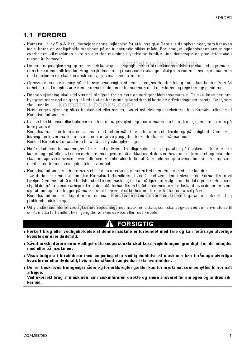 Komatsu ck25-1ita Operation manual cover Page 3 Komatsu ck25-1ita Operation manual cover Page 3