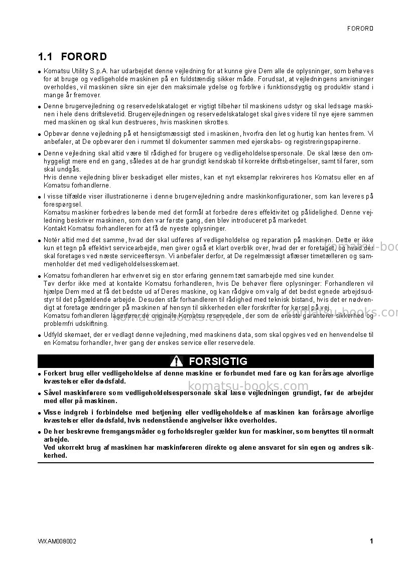 Komatsu ck35-1ita Operation manual cover Page 3 Komatsu ck35-1ita Operation manual cover Page 3
