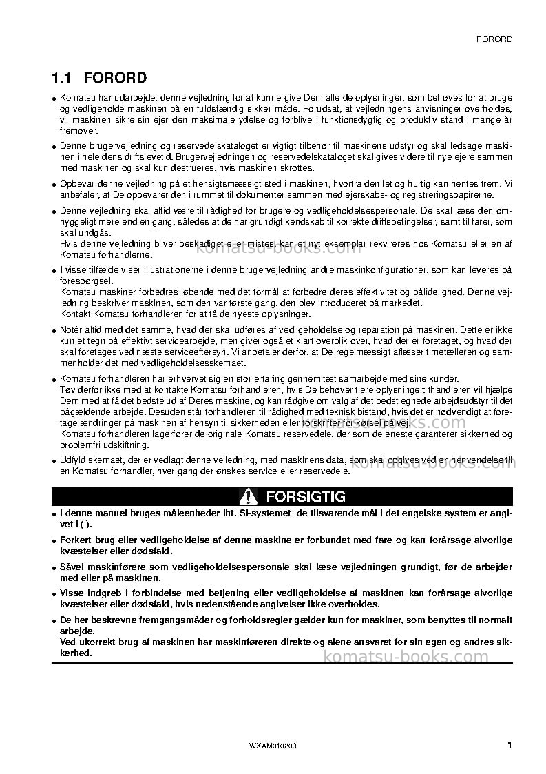 Komatsu sk510-5ita Operation manual cover Page 3