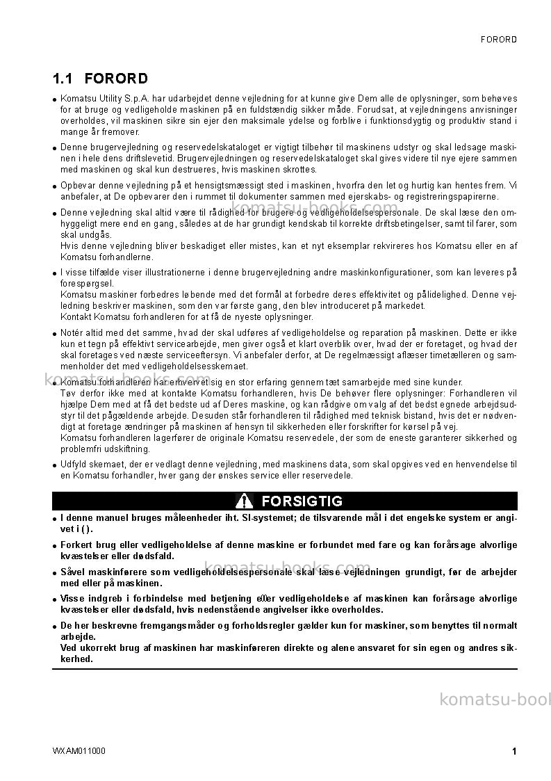 Komatsu ck20-1ita Operation manual cover Page 3 Komatsu ck20-1ita Operation manual cover Page 3