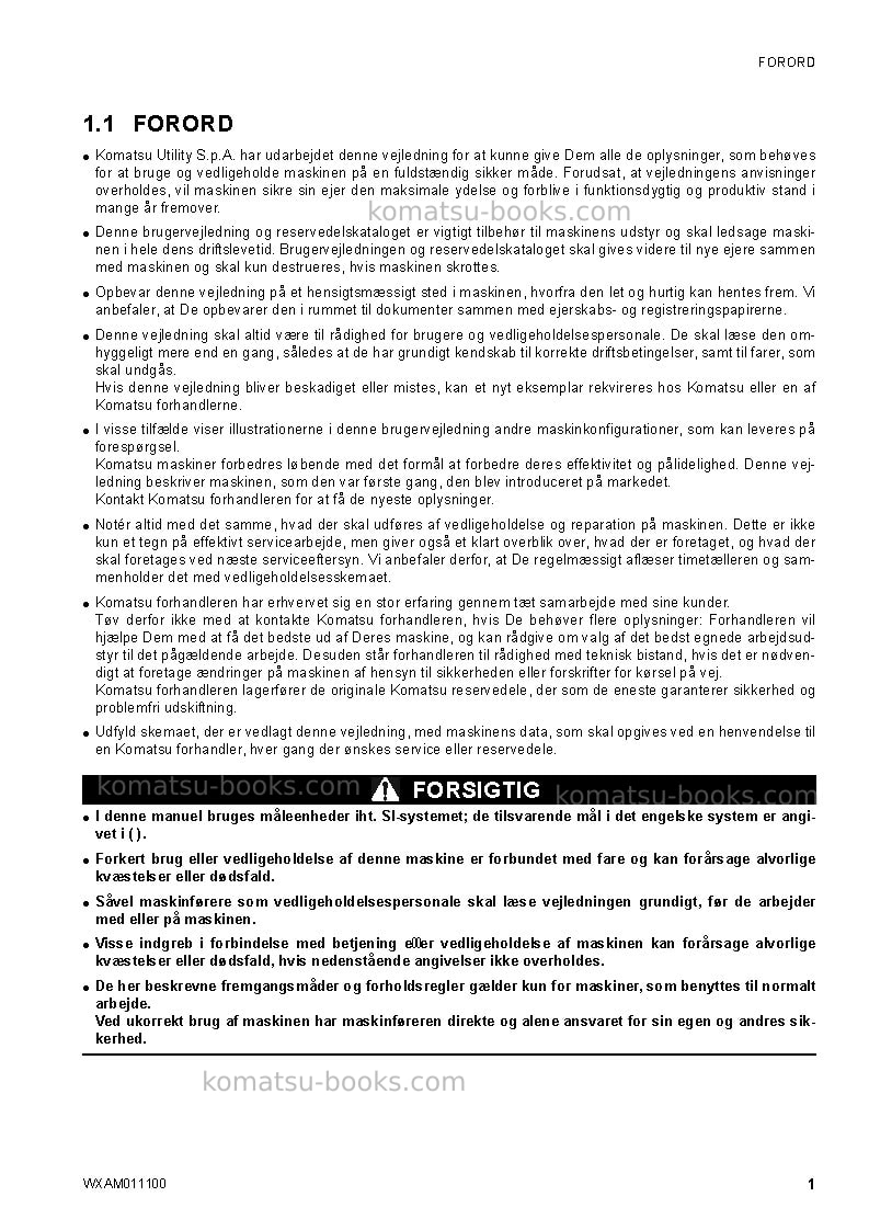 Komatsu ck25-1ita Operation manual cover Page 3 Komatsu ck25-1ita Operation manual cover Page 3