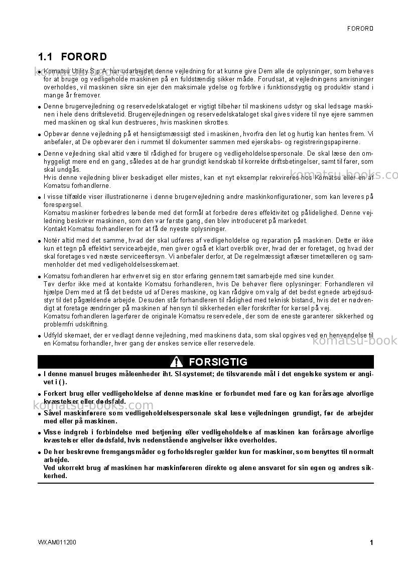 Komatsu ck30-1ita Operation manual cover Page 3 Komatsu ck30-1ita Operation manual cover Page 3