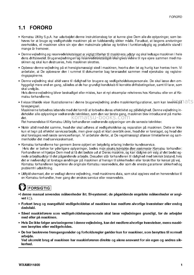 Komatsu pc09-1ita Operation manual cover Page 3 Komatsu pc09-1ita Operation manual cover Page 3