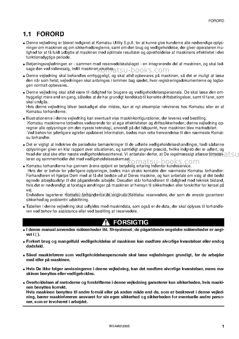 Komatsu pc80mr-3ita Operation manual cover Page 3