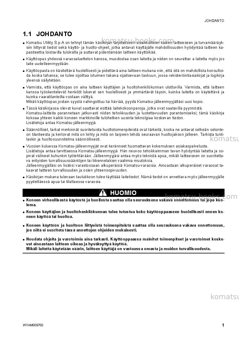 Komatsu pc80mr-3ita Operation manual cover Page 3 Komatsu pc80mr-3ita Operation manual cover Page 3