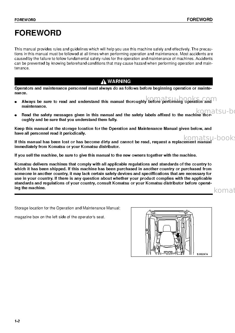 Komatsu pc220-7chn-multi-monitor Operation manual cover Page 3 Komatsu pc220-7chn-multi-monitor Operation manual cover Page 3