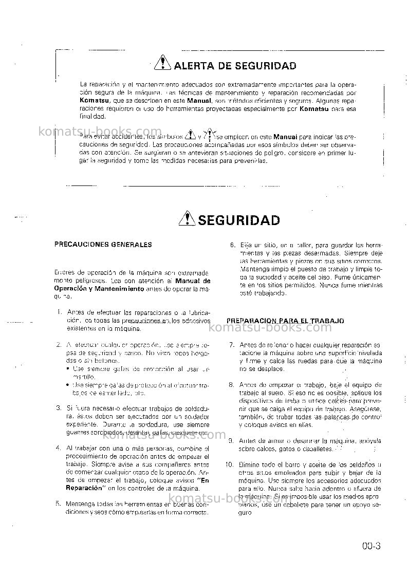 Komatsu gd523r-1jpn Reparación y mantenimiento cover Page 3