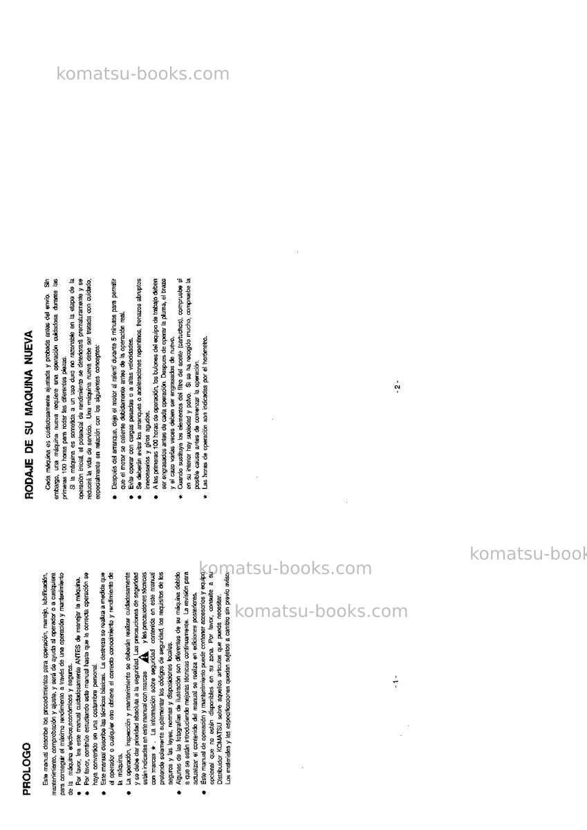Komatsu pc210-5gbr-k Manual de operación cover Page 3 Komatsu pc210-5gbr-k Manual de operación cover Page 3