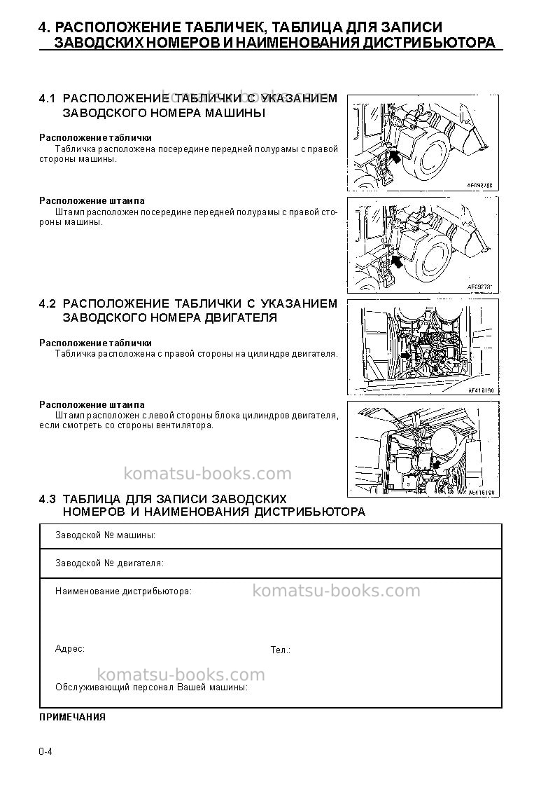 Komatsu wa120-3jpn Руководство по эксплуатации обложка Страница 4