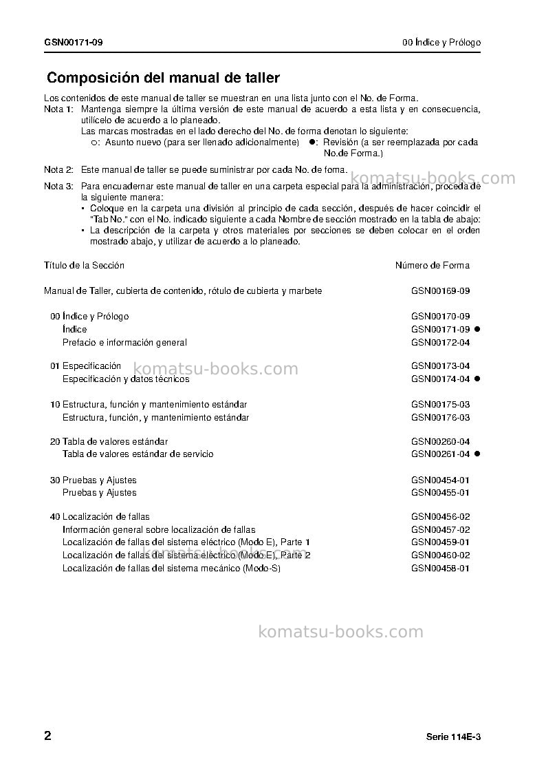 Komatsu 114e-3 seriesjpn Reparación y mantenimiento cover Page 4