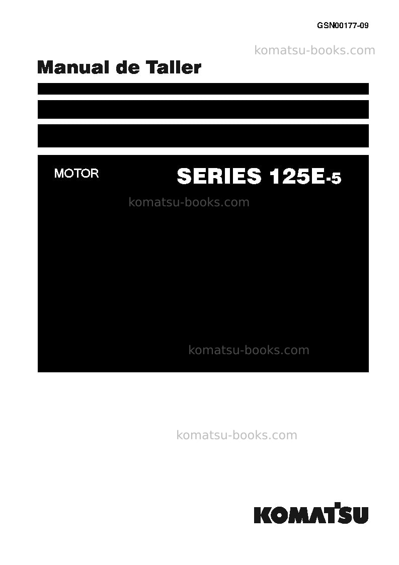 Komatsu 125e-5 seriesjpn Reparación y mantenimiento cover Page 4 Komatsu 125e-5 seriesjpn Reparación y mantenimiento cover Page 4