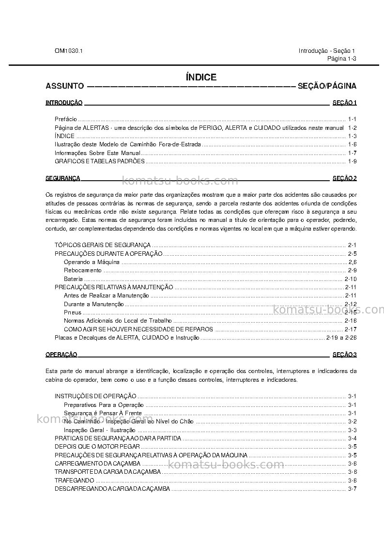 Komatsu 830eusa Manual de operação capa Página 4