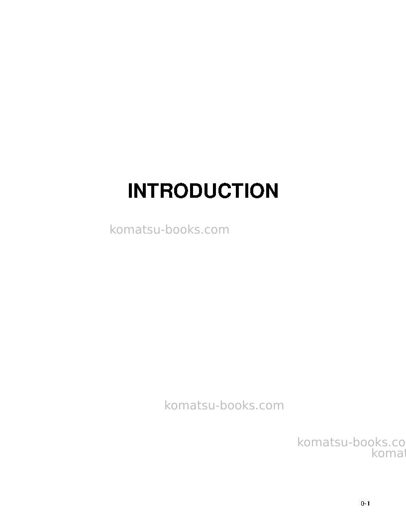 Komatsu wa250-3usa-l Operation manual cover Page 4