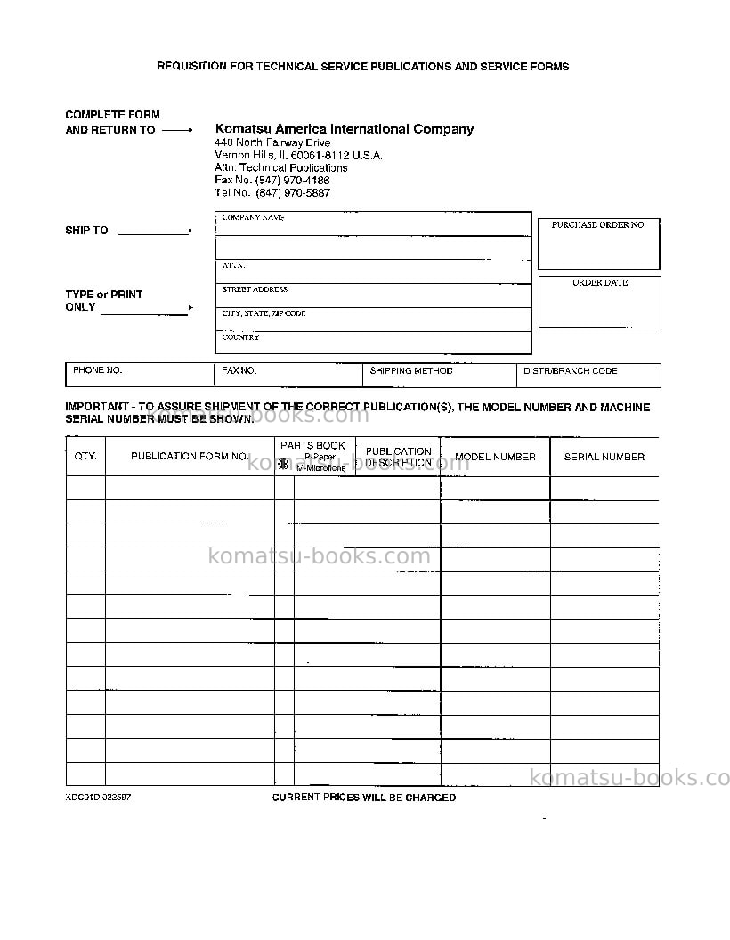 Komatsu wa800-2usa-lc Operation manual cover Page 4 Komatsu wa800-2usa-lc Operation manual cover Page 4