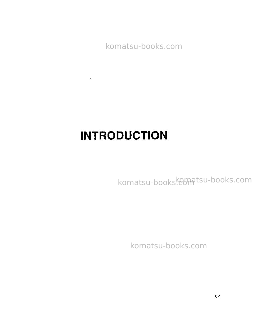 Komatsu wa600-3usa-l Operation manual cover Page 4 Komatsu wa600-3usa-l Operation manual cover Page 4